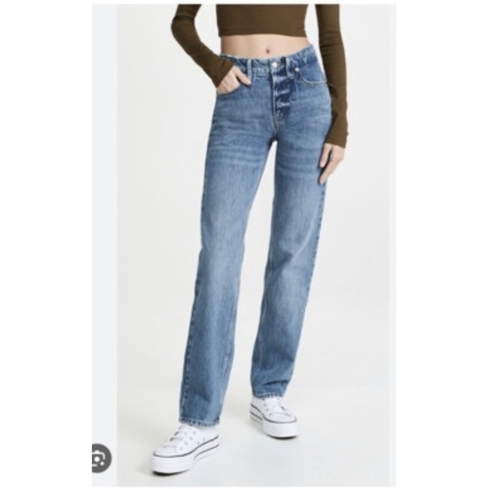 Good American Good 90s Straight Leg High Rise Jeans Blue Size 00/24